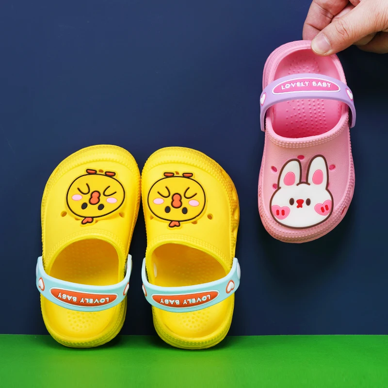 

Cute Cartoon Animals Kids Clogs Summer Comfort Soft Sole Non-Slip Children Clogs Girls Boys Outdoor Beach Shoes Light Sandals