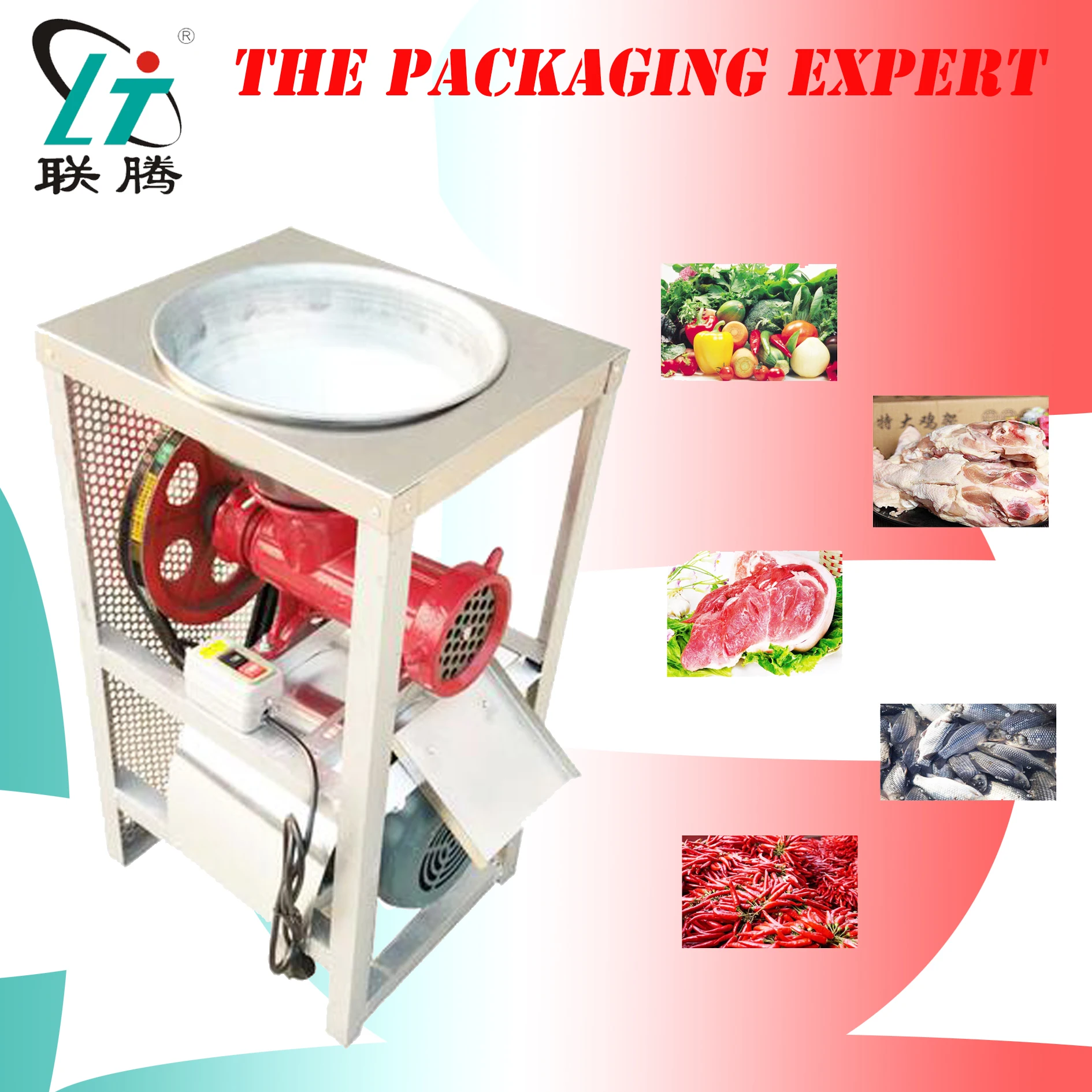 

Meat Slicing Chopping Grinding Machine Big Meat Grinder Fish Vegetable Chicken Shelf Cutting Device Commercial Free Shipping