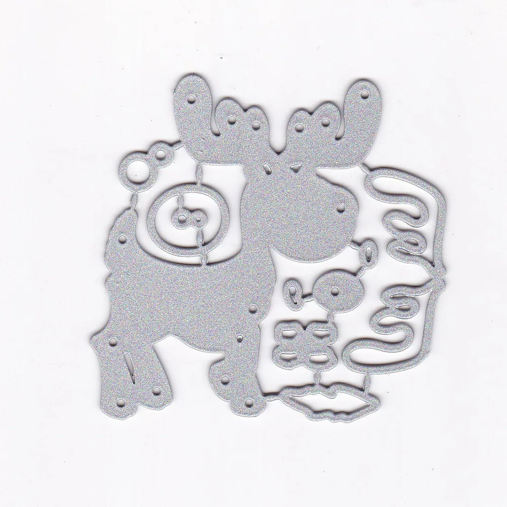 Мультяшный Рождественский олень металлические Вырубные штампы рукоделие для