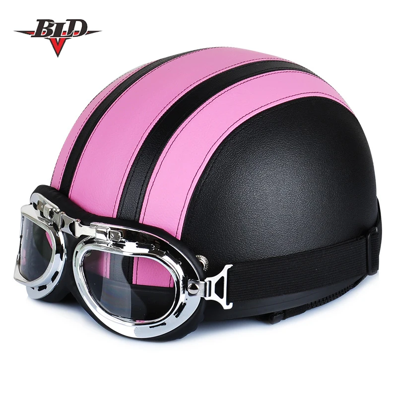 Лидер продаж коричневый синтетический мотоциклетный шлем кожаный винтажный Vespa