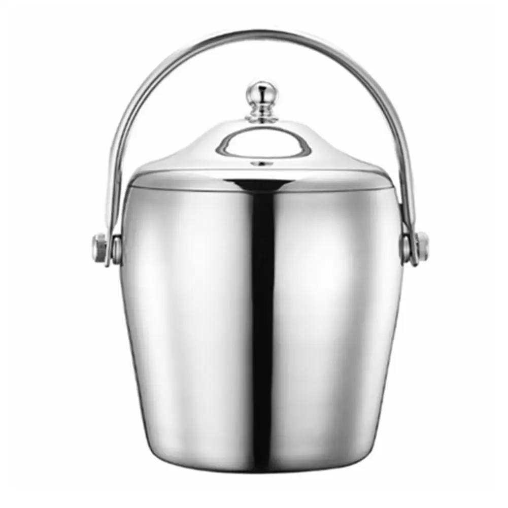 

Portable Ice Bucket Insulated Stainless Steel Ice Bucket Freezer Ice Bucket with Lid for Parties Barbecues and Buffets #CW