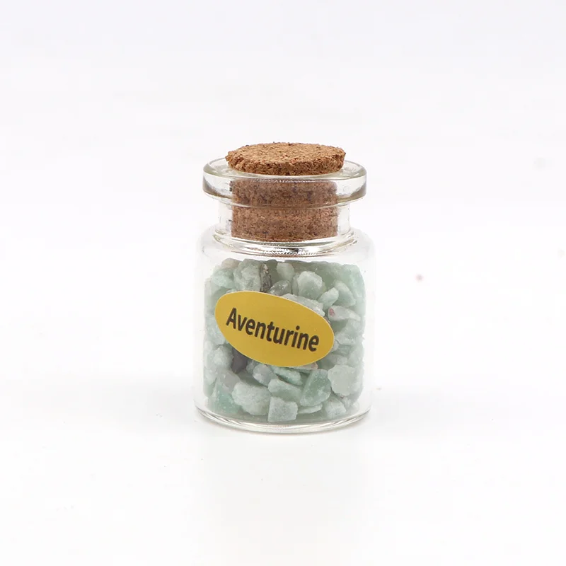 10 шт. набор натуральный кристалл камень Гравий бутылки желаний необработанные