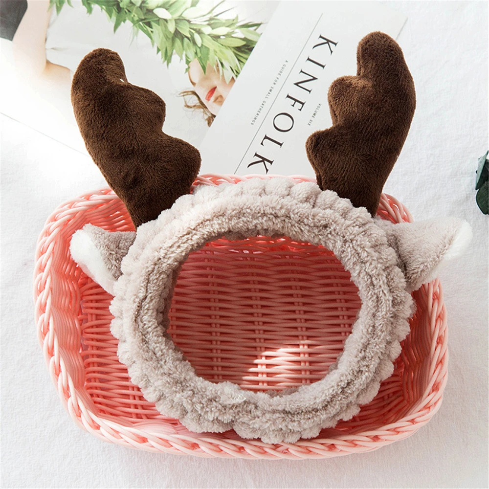 Повязка для макияжа с рогами женщин и девочек маска эластичная повязка волос