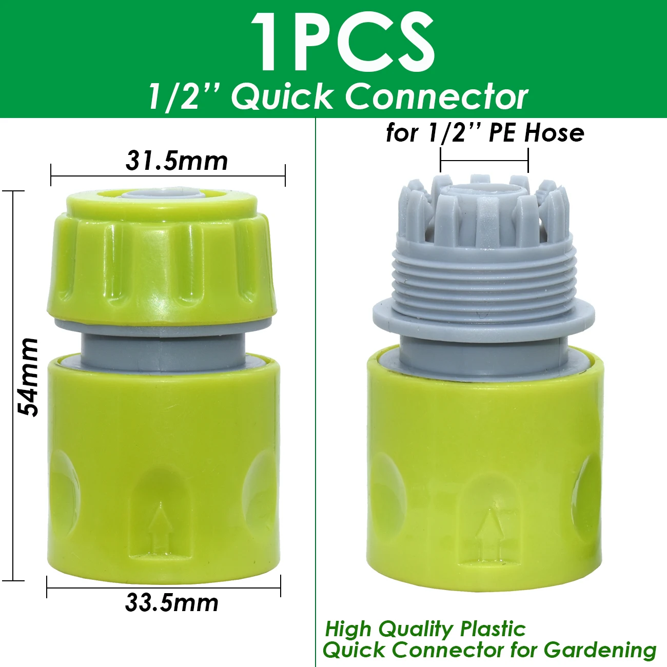 SPRYCLE Garden Quick Connector Tap 1/2" 3/4" Male Female Thread Nipple Joint 1/4" Hose Repair Irrigation Water Splitters Tools