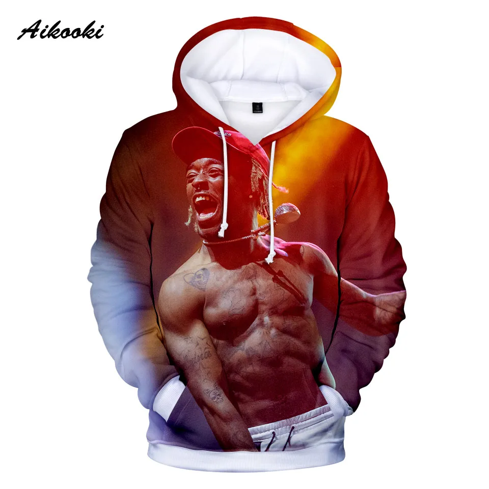 Aikooki Новый 3D Lil uzi VERT толстовки для мужчин/женщин толстовка в стиле хип хоп мягкий