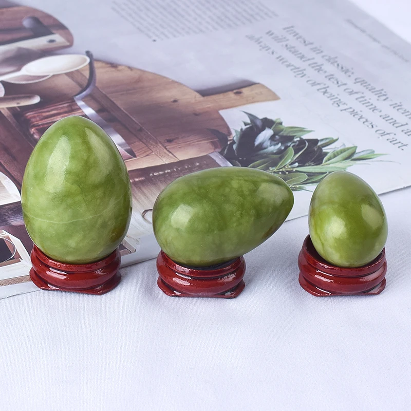 Не Просверленный без отверстия натуральный черный обсидиан Йони яйцо таза