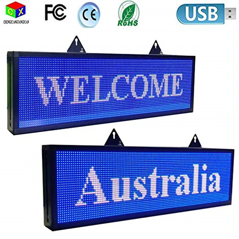 RGB полноцветный P5 комнатный светодиодный знак сообщения движущаяся прокрутка