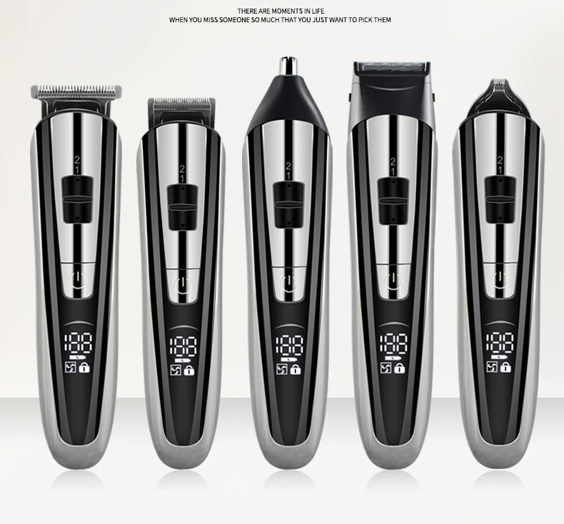 

Hair Trimmer Cordless LCD Display Electric Shaver Beard Nose Ear Grooming Kit Hair Clipper Tool Barber Cutting machine Trimer