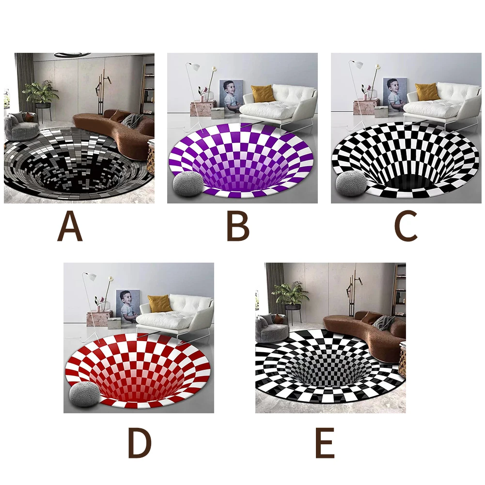 Оптические иллюзии коврики впитывающие воду моющиеся для гостиной полиэстер