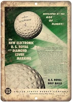 us rubber electronic royal golf ball tin sign art wall decorationvintage aluminum retro metal signiron painting