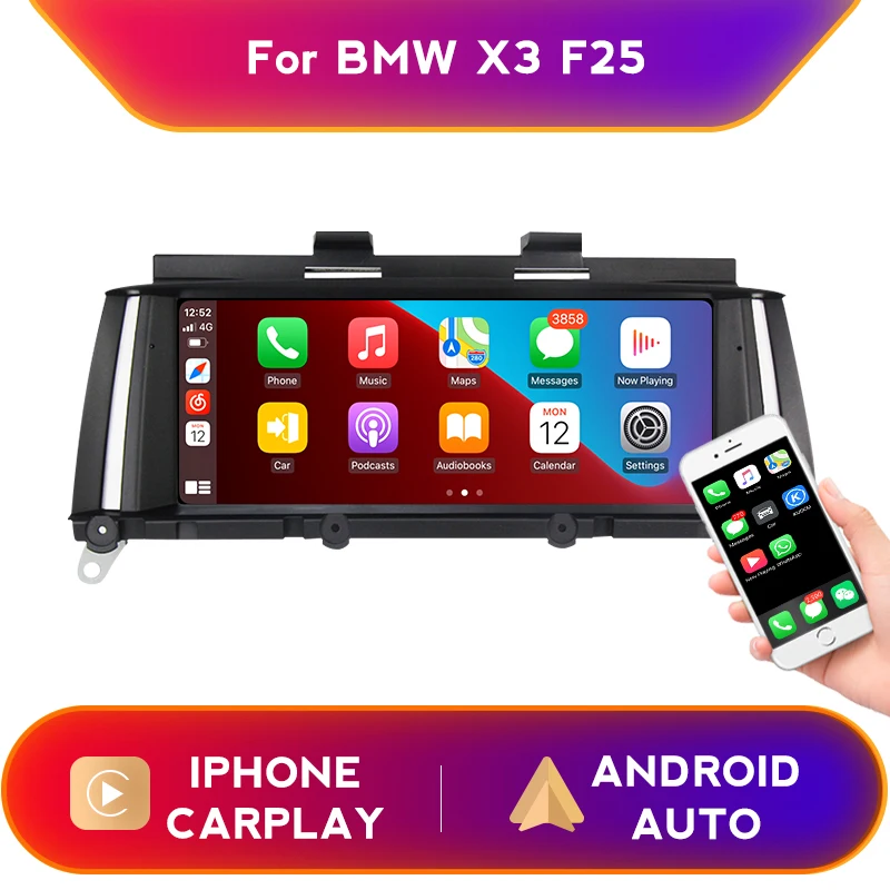 

Обновленный экран OEM! Беспроводной автомобильный мультимедийный экран apple Carplay Android для BMW X3 F25 2010-2016 / X4 F26 2014-2016