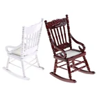 1:12 Кукольный домик миниатюрная мебель белый коричневый деревянный кресло-качалка пеньковая веревка сиденье для куклы дом аксессуары Декор Игрушки