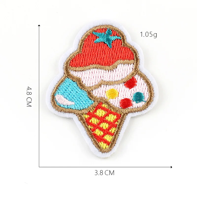 1-PCS-G-154 Ледяная одежда мороженое нашивки для полосы еда одежда наклейки Утюг На Аппликации Вышивка леденец значки@ G - Цвет: 1-PCS-G-154