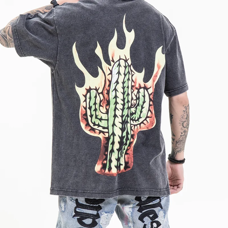 

Hip Hop Men's T-shirt Print Graphic T-shirt Oversized Streetwear 2021 Summer Cotton Fashion Top Retro Round Neck Short Sleeve