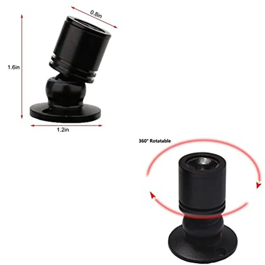 

Mini Spotlight Art Light 12V 1.5W Surface Mounted For Display Cabinet Showcase Showroom Indoor Decorstion Wall Spotlight