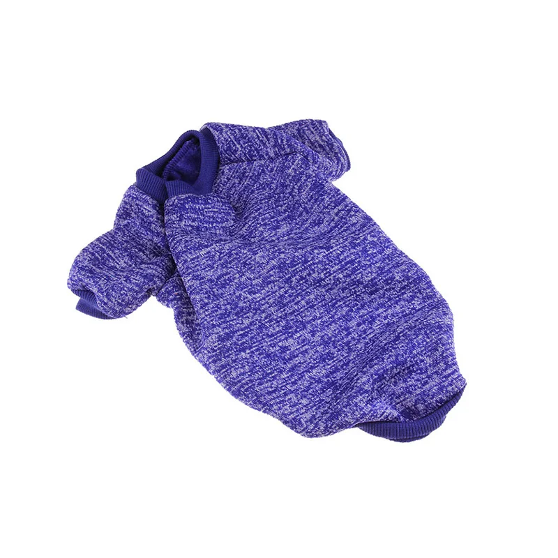 dark blue Одежда для домашних собак Зимний теплый толстый Джемпер трикотажный свитер для маленьких средних собак Жилет для кошек поставка одежды для питомцев - Цвет: dark blue