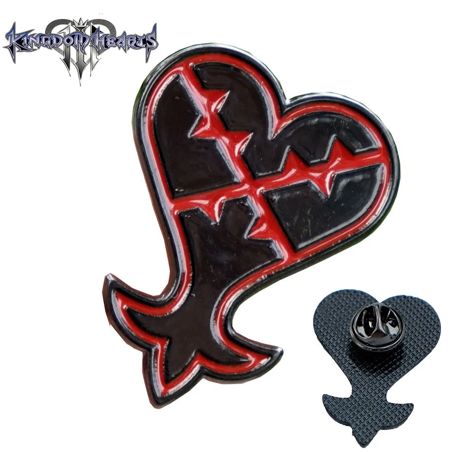 heartless pin 8 стилей Королевство Сердца булавка брошь для одежды рюкзак значки Сора сердце keyblade цинковый сплав воротник булавка Косплей коллекция подарок - Окраска металла: heartless pin