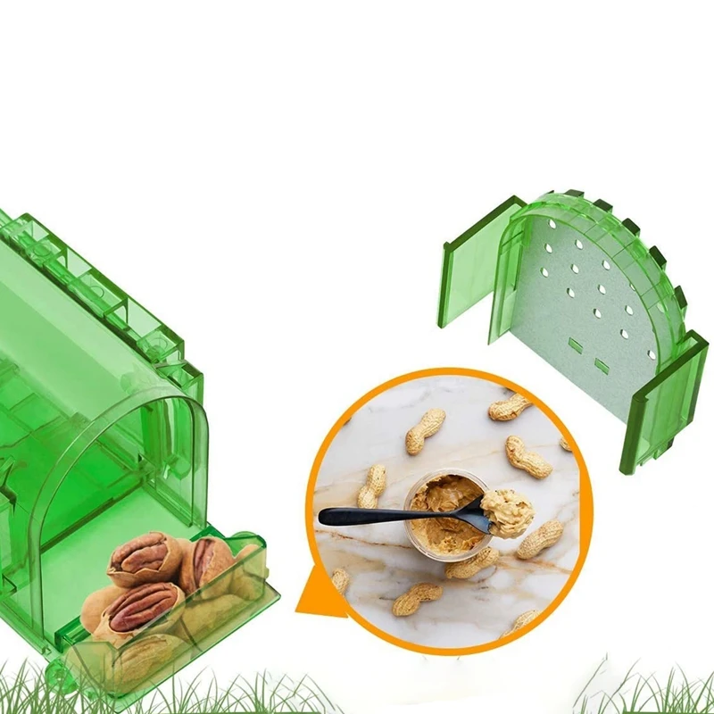 

2Pcs Humane Live Mouse Traps for Indoors and Outdoors Live Catch Release Highly Sensitive and Secure Reusable