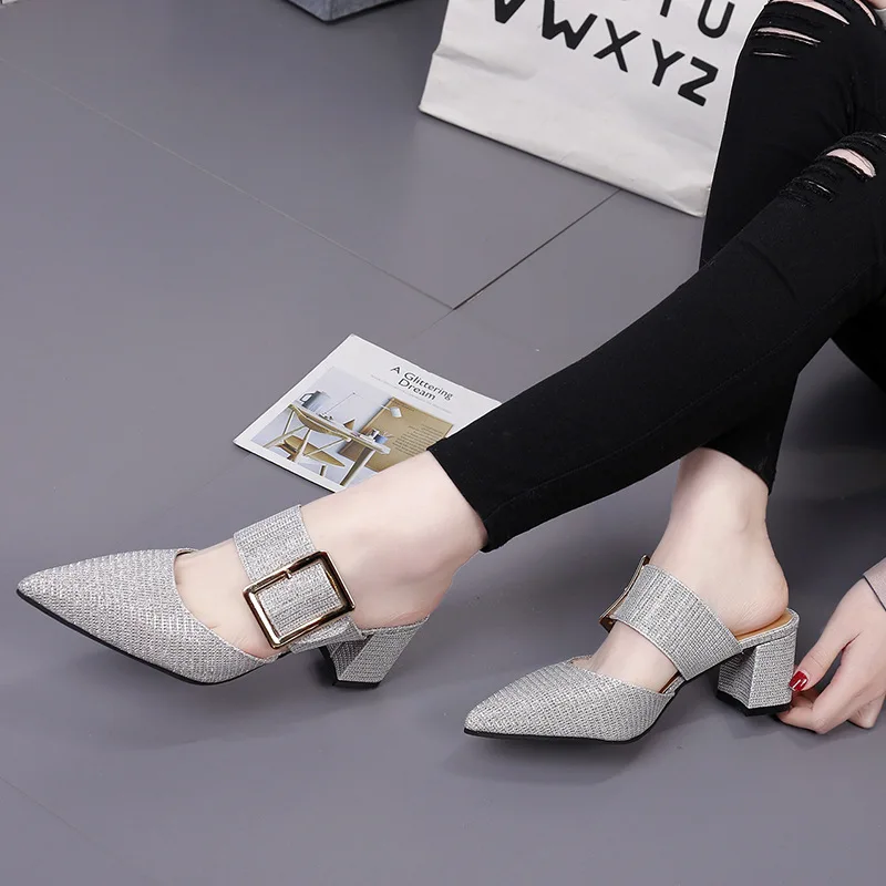 Женские модные повседневные ботинки с ремешком и пряжкой круглым носком