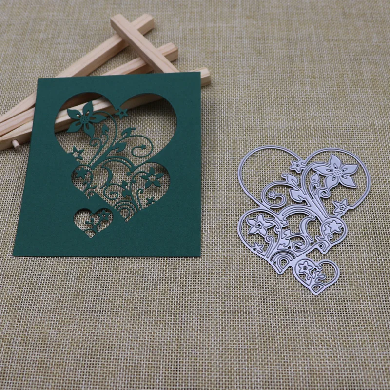 

Heart Frame Flower Lace Wedding Metal Cutting Dies Stencils Die Cut for DIY Scrapbooking Album Paper Card Embossing