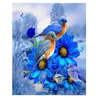 Горячая Распродажа 5D квадратная вышивка птица на синем цветке картина ручной работы Стразы алмазная живопись для дома Dec подарок XN704