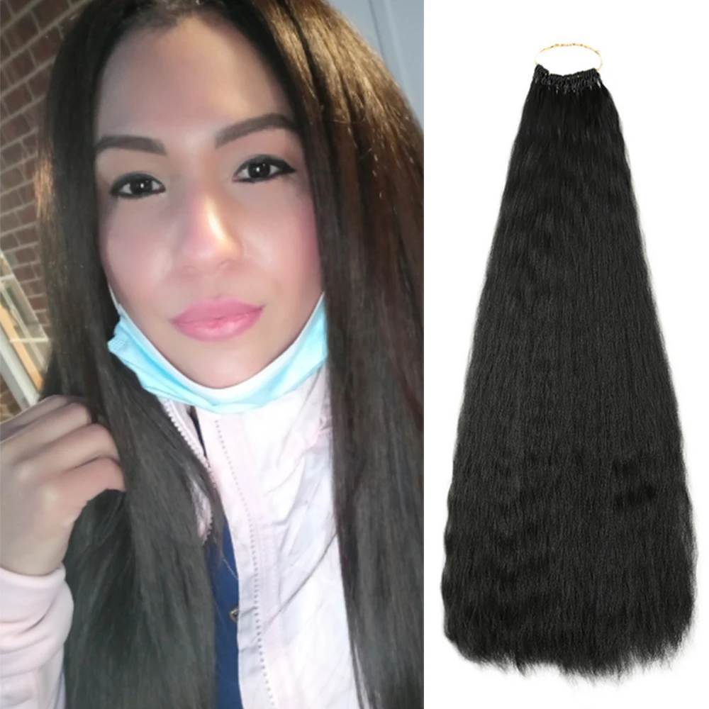 

20 Inch Synthetic Soft Yaki Straight Crochet Hair Pre Looped Ombre Braiding Hair Extension 26strands/pack Hair Bundles Alibaby