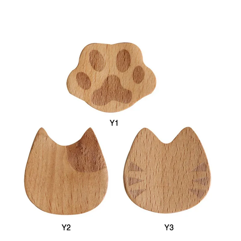 

JW-Japanese Style Wooden Chopstick Rest Beech Wood Cat Chopstick Rest Kitchen Cartoon Tableware Chopstick Rest