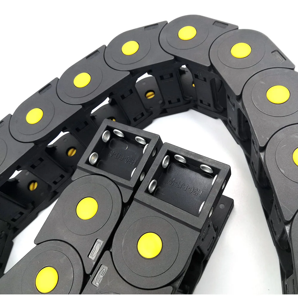 JFLO 30x50mm 40" Plastic Drag Chain Wire Carrier Cable Towline For CNC Router Machine Tools Transmission L1000mm Free Shipping - купить