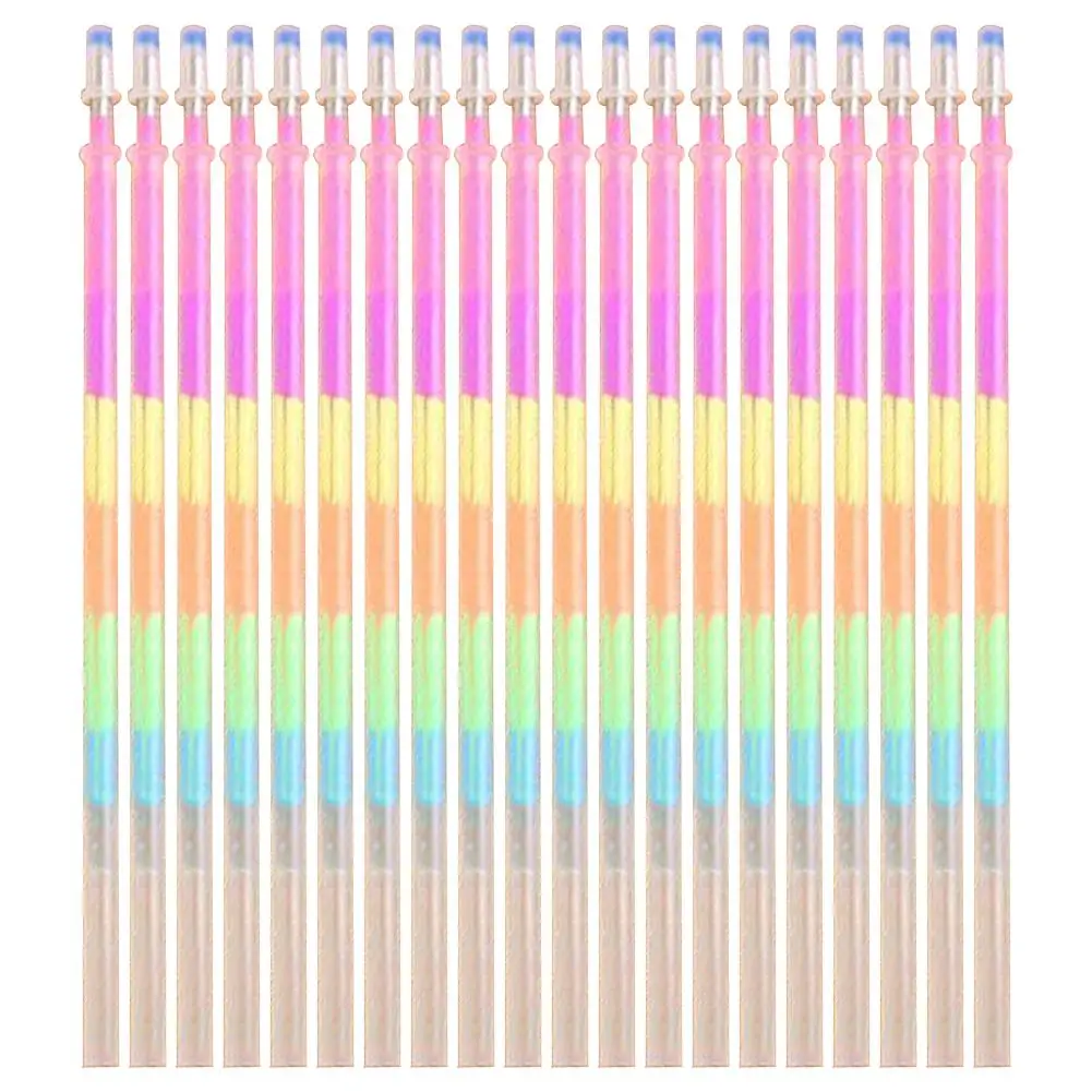 Оптовая продажа 20 шт. разноцветные радужные хайлайтеры 0 5 мм гелевые заправки