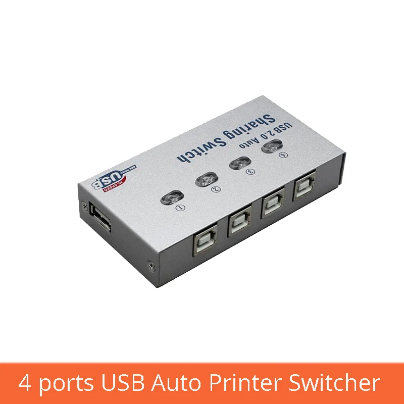 4 порта Usb2.0 Автоматический коммутатор принтера в 1 Usb концентратор мульти ПК обмен
