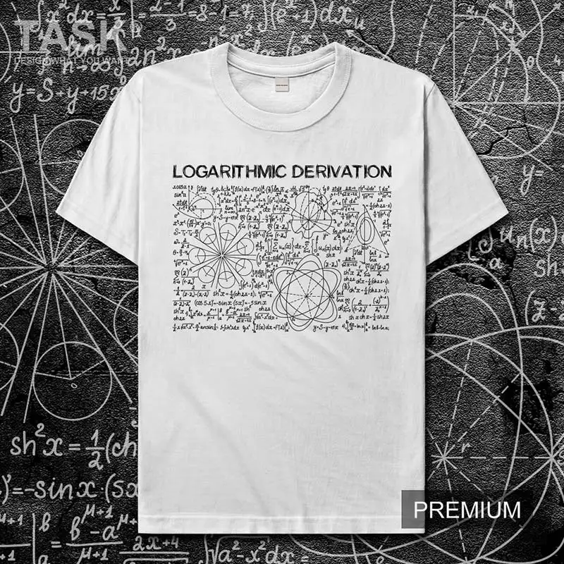 

Subject Logarithmic Derivative mathematics t-shirt cotton short-sleeved T-shirt male large size printed half-sleeved shirts
