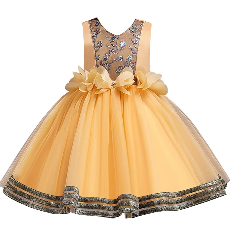 Детское платье для девочек с юбкой без рукавов Костюмы v образным вырезом вышитое