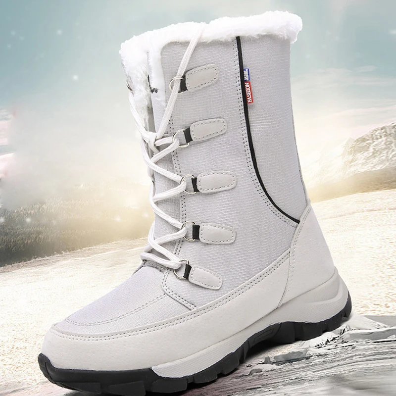 Женские ботинки зимняя обувь женские очень теплые зимние Botas Mujer Плюшевые до