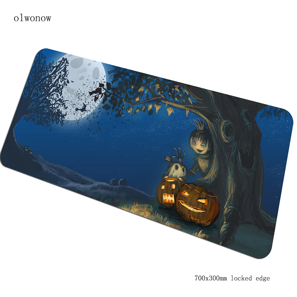 Size 700x300x2mm Хэллоуин Тыква коврики для мыши 70x30 см большой коврик для мыши notbook компьютерный коврик для мыши подарок игровой коврик для мыши геймер клавиатура Коврик для мыши - Цвет: Size 700x300x2mm
