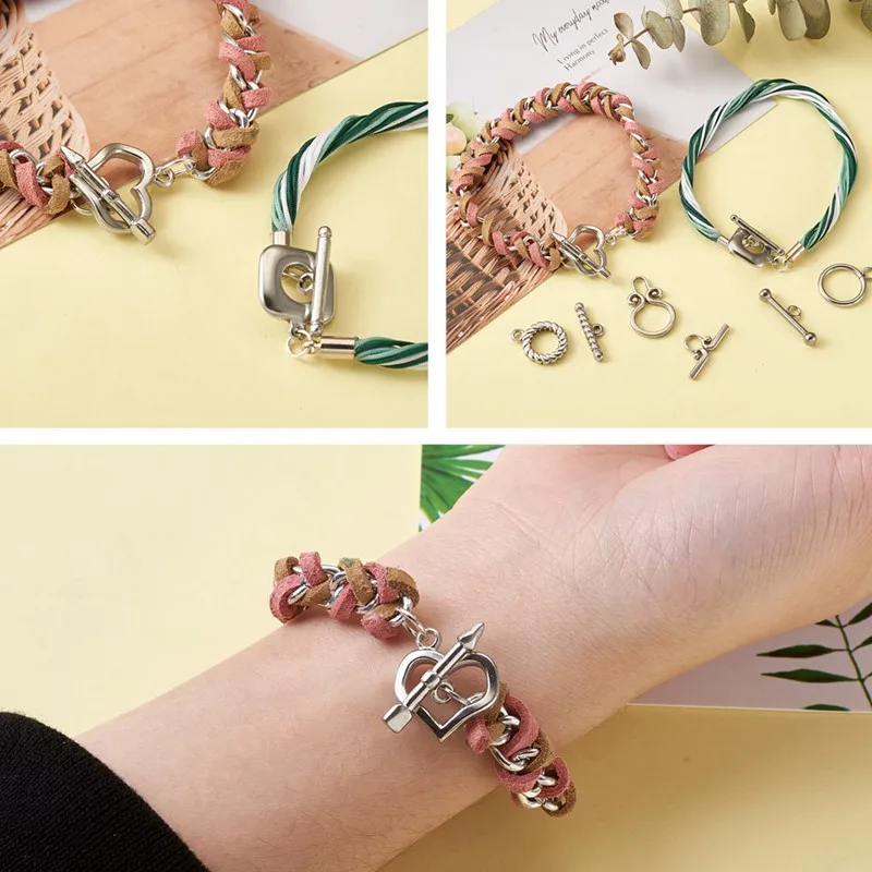 18 sets 304 Stainless Steel OT Toggle Clasps T-Bar Clasp Buckle Connector for Jewelry Making DIY Bracelet Necklace Finding