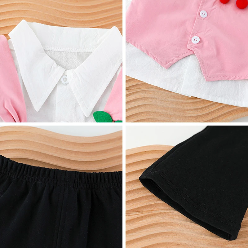 

Baby Girls Clothes Sets Toddler Skin Friendly Outfits Boy Girls Comfortable Flares Tracksuit Kids Sport Suits Long Sleeve Vests