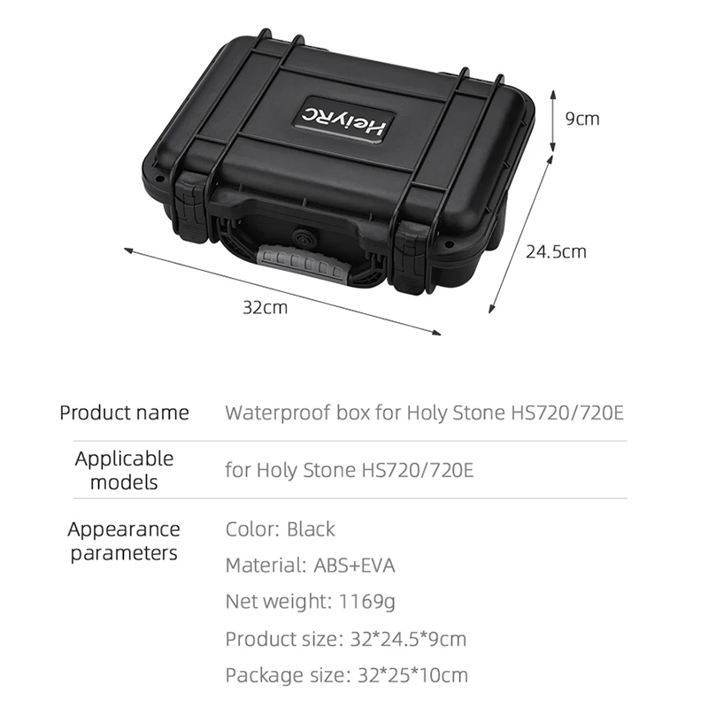 

Drone safety waterproof box for Holy Stone HS720 720E Explosion-proof box portable hard shell Drone accessories