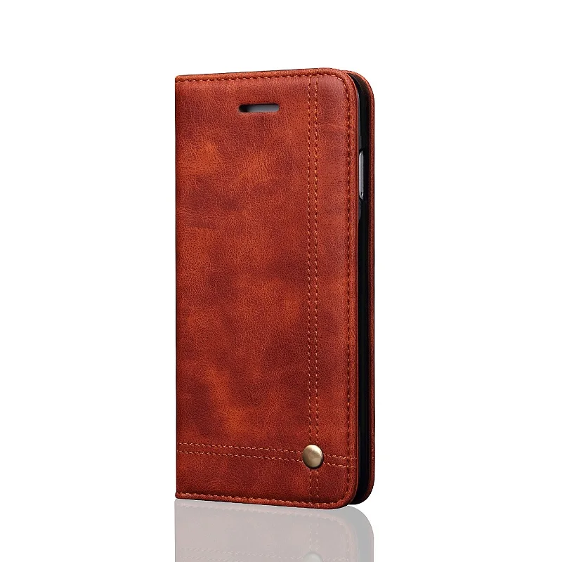 light brown Кожаный флип-чехол Crazy Horse для iPhone XS держатель для карт кошелек Магнитный чехол для телефона для iPhone X 8 7 6S Plus 6 11 Pro Max - Цвет: light brown