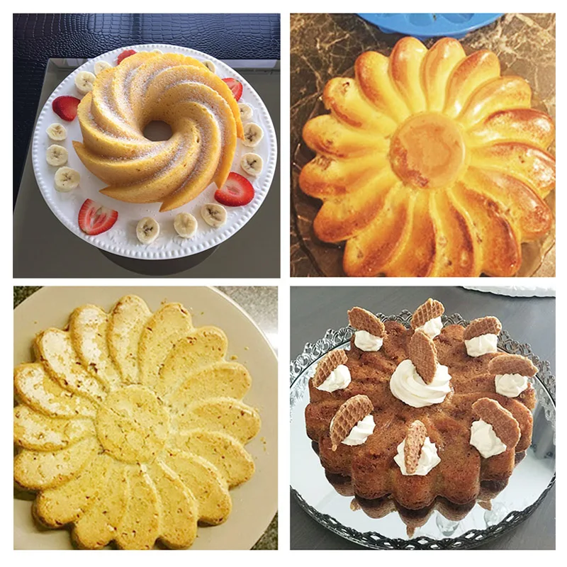 

1pc Silicone Flower Rose Swirl Shape Chocolate Mold Jelly Cany Ice Cake Moulds Bakeware Pastry Accessories Kitchen Dessert Tools