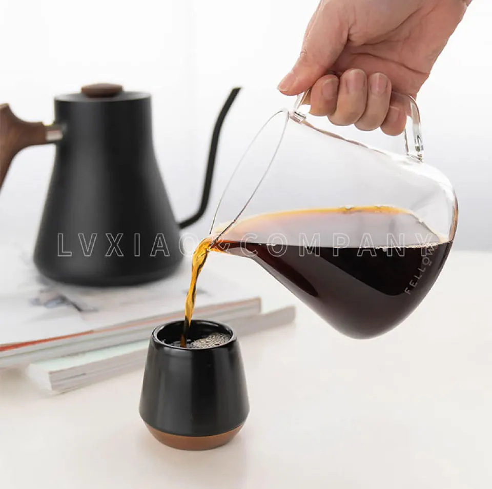 Маленький Стеклянный сервировочный графин для кофе и чая без капельного носика