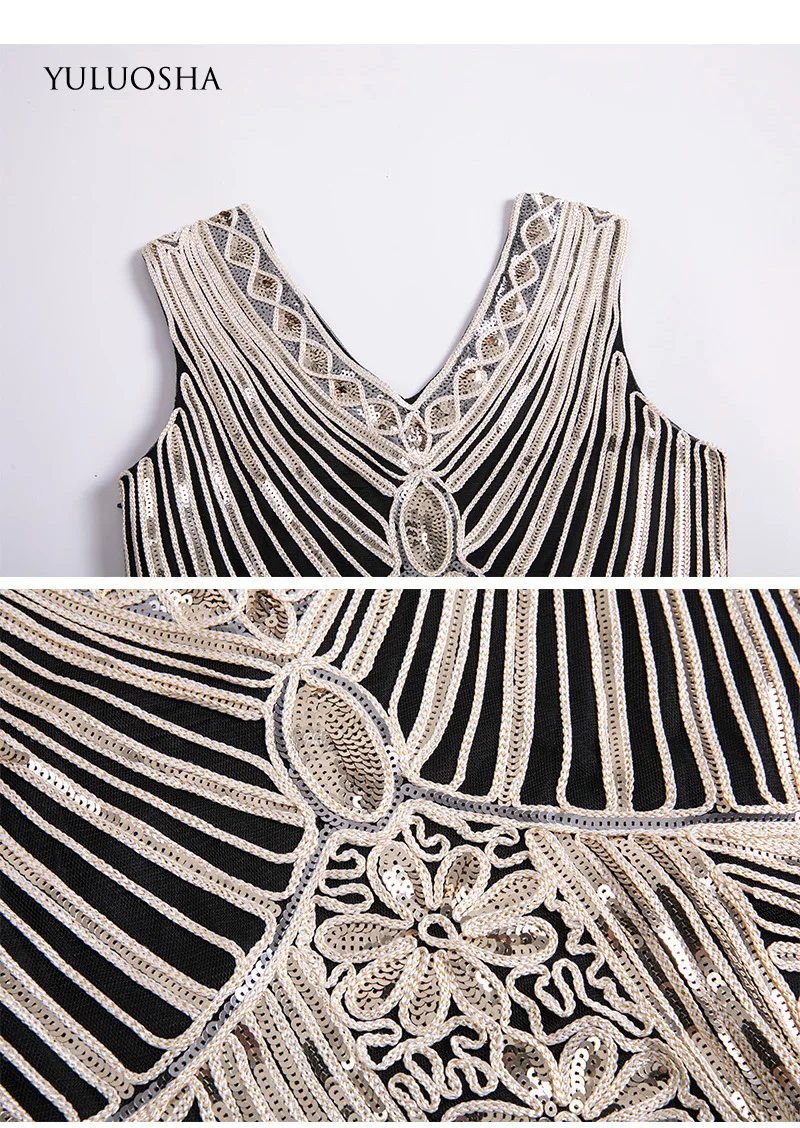 

YULUOSHA Apricot Dress Prom Dresses Short Lace Beading Sequined Sleeveless A-Line Knee-Length Sexy Dresses Woman Party Night New