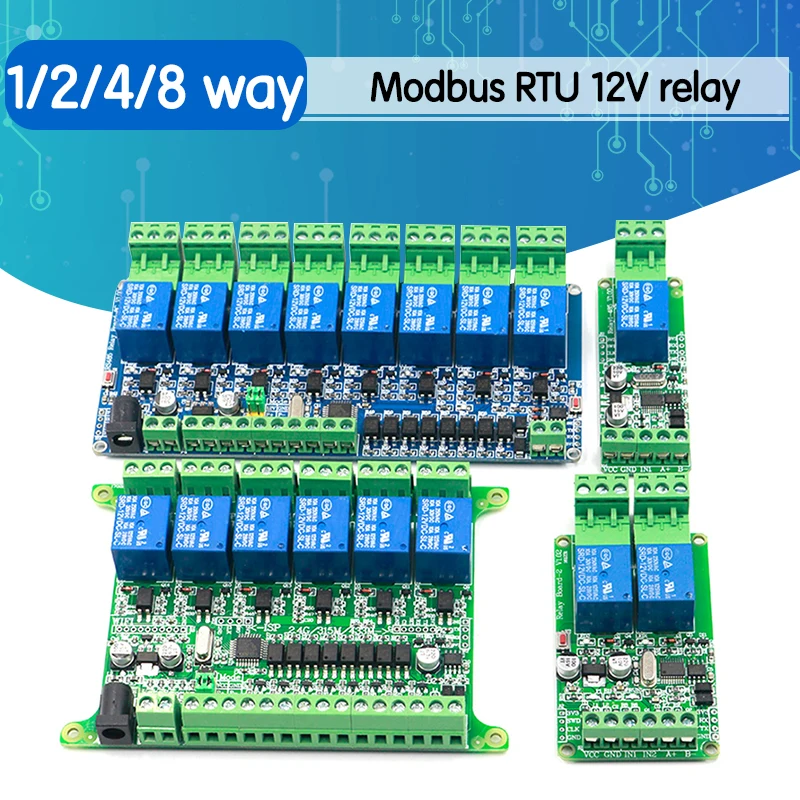 12V/24V с протоколом Modbus rtu ptz камеры 1 2 4 8 канальный релейный модуль 485 TTL Связь Вход