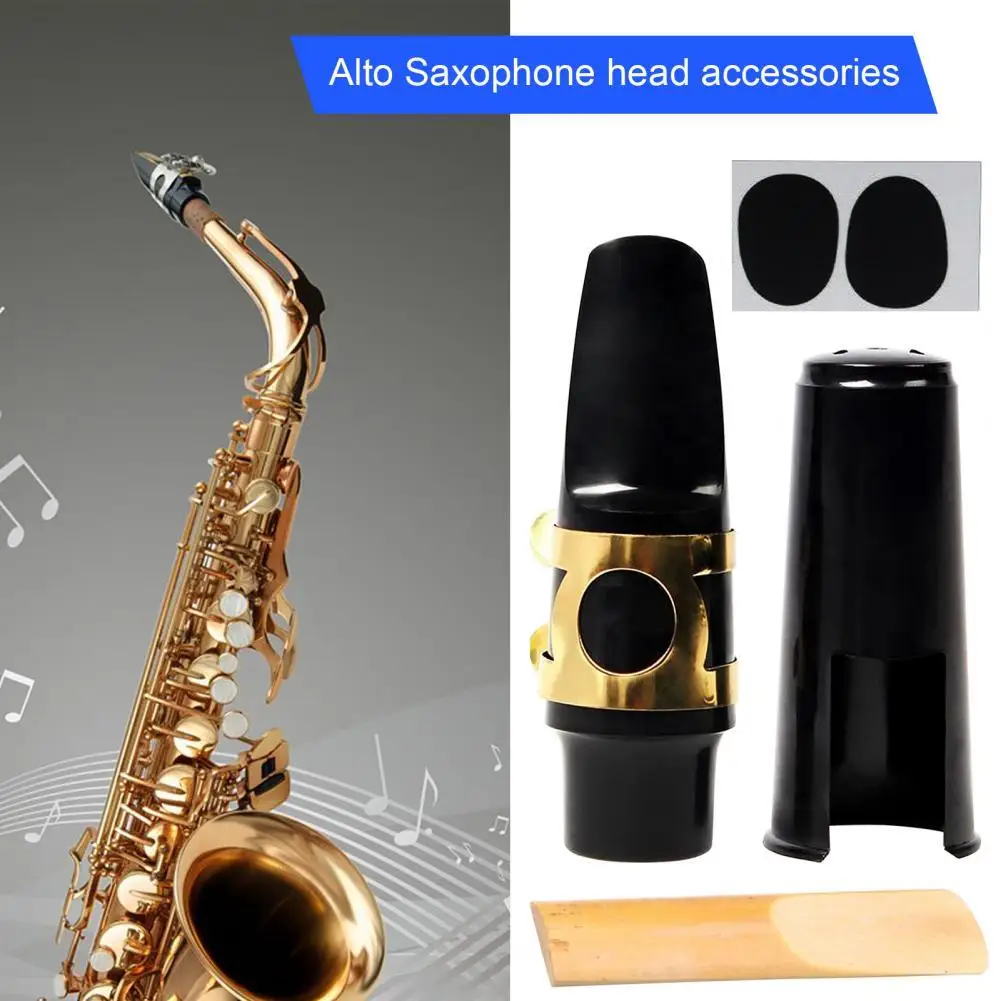 

Reusable Compact Sax Mouthpiece Black Hard Professional Head for Stage