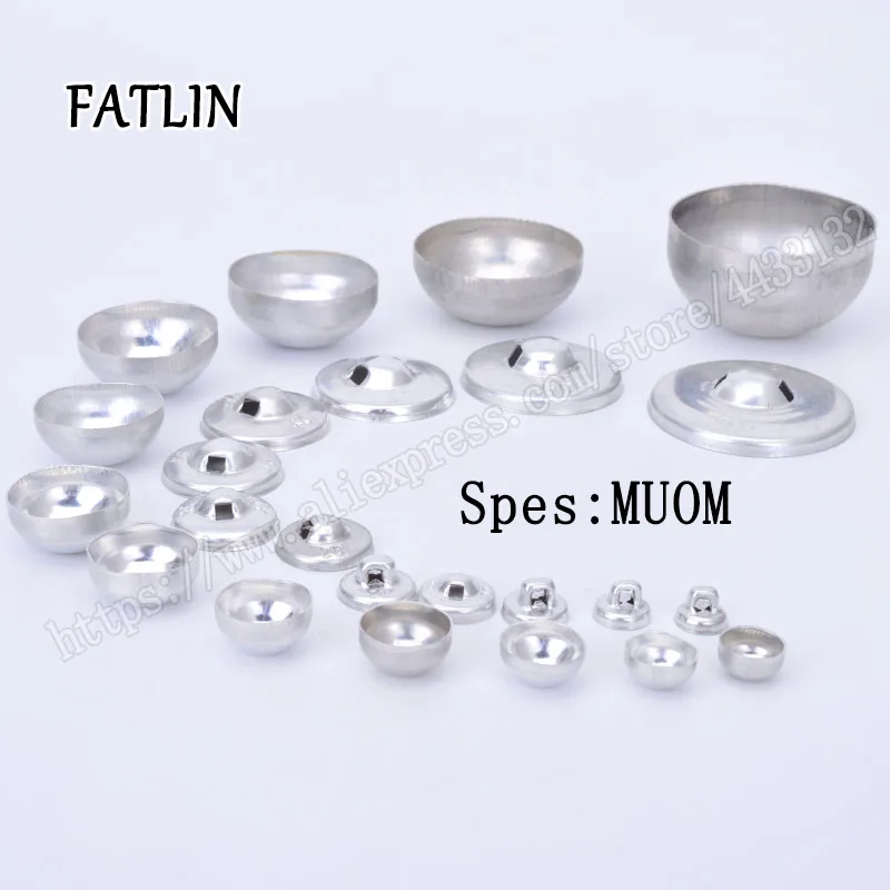 100 комплектов кнопки из алюминиевой ткани с покрытием в виде грибов 16L 44L|Пуговицы|