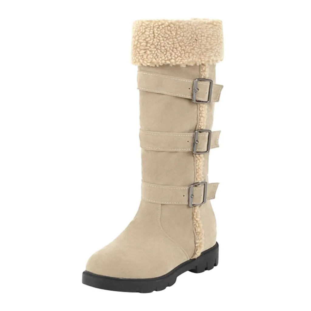 SAGACE сапоги до середины икры коллекция 2019 года Зимние Теплые повседневные на