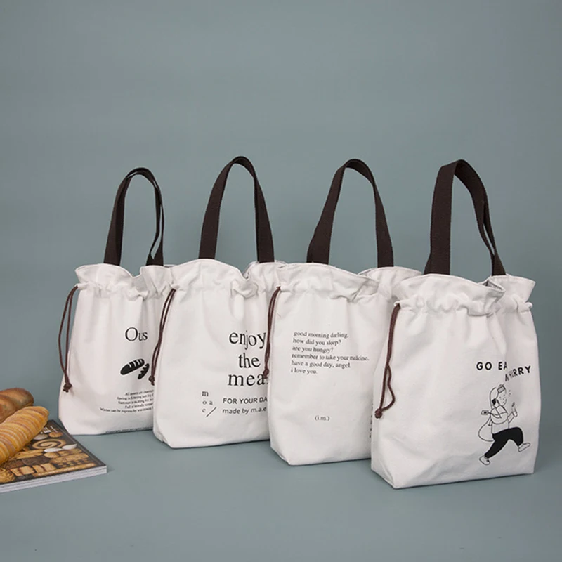 Холщовая Сумка для ланча плотный Ланч бокс с алюминиевой фольгой сумка