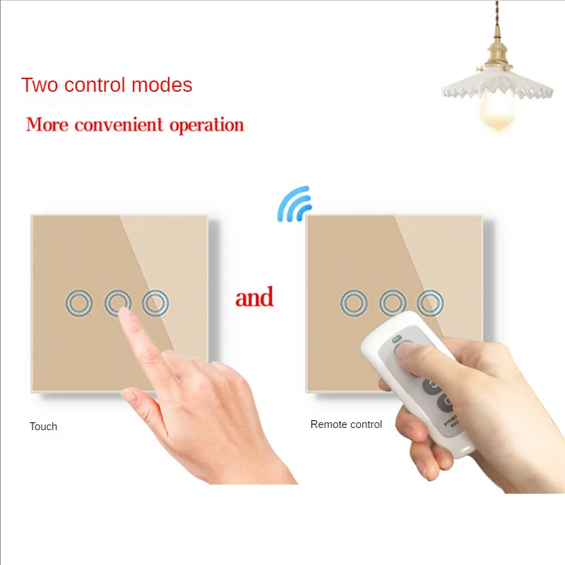 

86 Wall Panel RF Transmitter Receiver 1 2 3 Button For Home Room Light Switch 433MHz Universal Wireless Remote Control Switch
