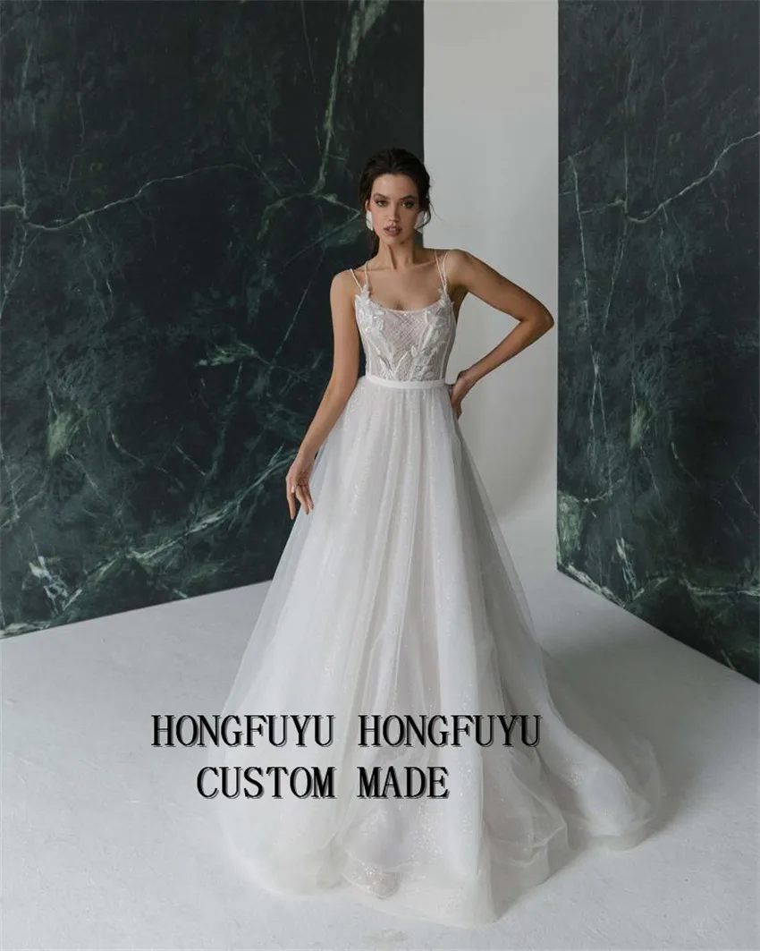 

Свадебное платье 2021 A-Line Beach Wedding Dresses Summer Boho Bride Dress Backless Appliques Tulle Wedding Gowns Plus Size