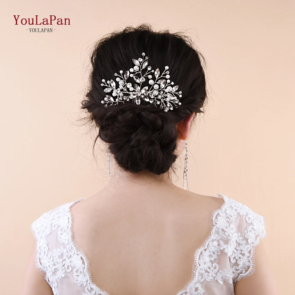 

TOPQUEEN HP117 Wedding Bridal Hair Accessories Bridal Hair Comb Pearl Hair Jewelry Rhinestone Wedding Hair Comb