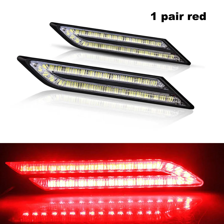 red leaf drl Nlpearl 2x33 SMD дневные ходовые огни для автомобиля, светодиодный, водонепроницаемый, супер яркий светодиодный модуль DRL, автомобильный светильник в сборе, автомобильный Стайлинг 12 В - Цвет: red leaf drl
